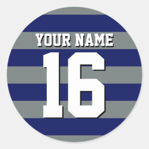 Sticker Rond Équipe cycliste Jersey Preppy Stripe