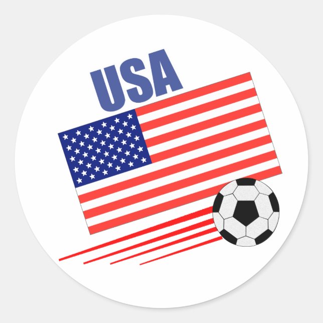 Sticker Rond Équipe d'Amérique de football (Devant)