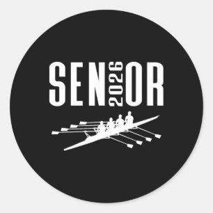 Sticker Rond Équipe d'aviron sur le thème du sport senior Cl de