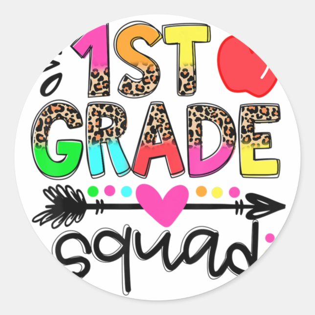 Sticker Rond Équipe de 1re année (Devant)