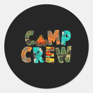 Sticker Rond Équipe de camping correspondante Famille Campeur G