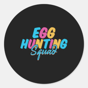 Sticker Rond Équipe de chasse aux oeufs Bonne saison de chasse