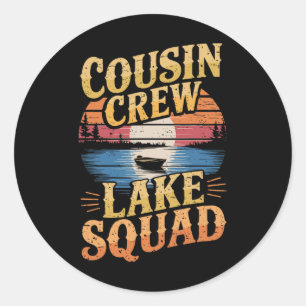 Sticker Rond Équipe de cousins Lac Squad