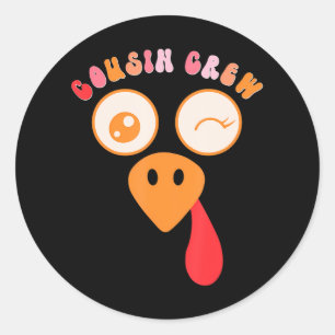 Sticker Rond Équipe de couture Turquie face Cousin Squad Thanks