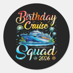 Sticker Rond Équipe de croisière d'anniversaire 2026