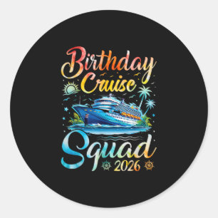 Sticker Rond Équipe de croisière d'anniversaire 2026 Croisière