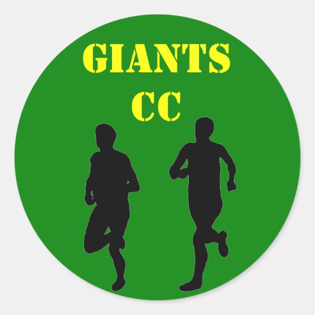 Sticker Rond Équipe de cross-country (Devant)