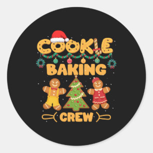Sticker Rond Équipe de cuisson des cookies Équipe de rapprochem