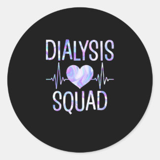 Sticker Rond Équipe de dialyse - Néphrologie drôle Hémodialyse