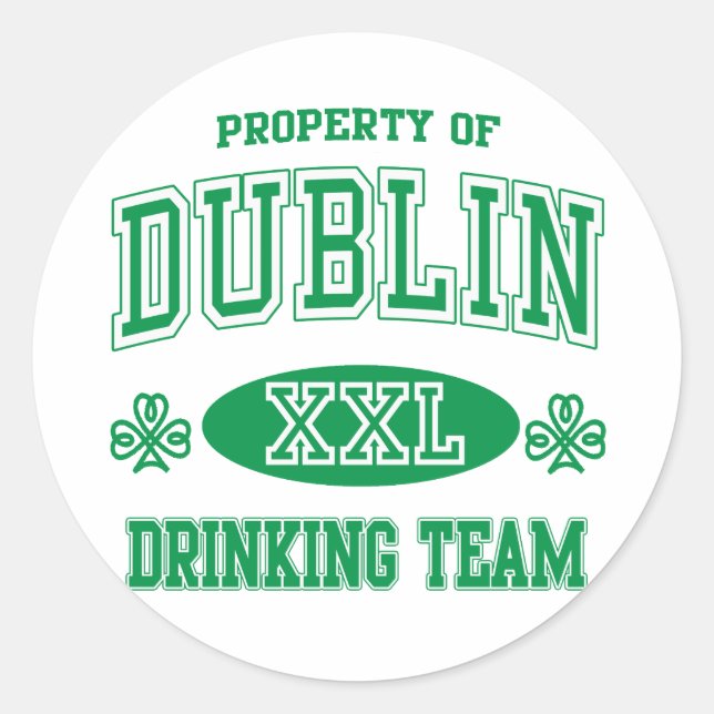 Sticker Rond Équipe de Dublin (Devant)