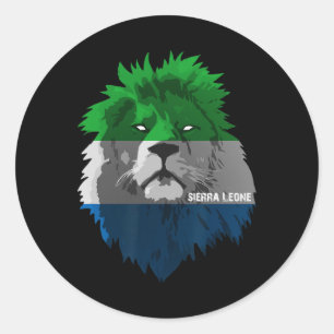 Sticker Rond Équipe de football Sierra Leone Fierté nationale D