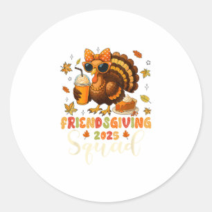 Sticker Rond Équipe de Friends Giving 2025 Automne Reconnaissan