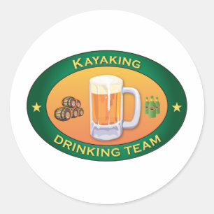 Sticker Rond Équipe de Kayaking Dragon