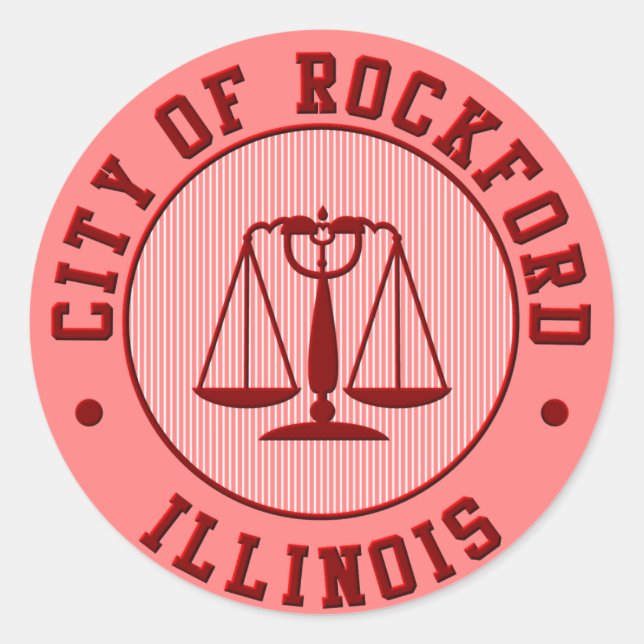 Sticker Rond Équipe de KRW Rockford de baseball (Devant)