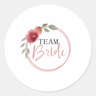 Sticker Rond Équipe de la mariée