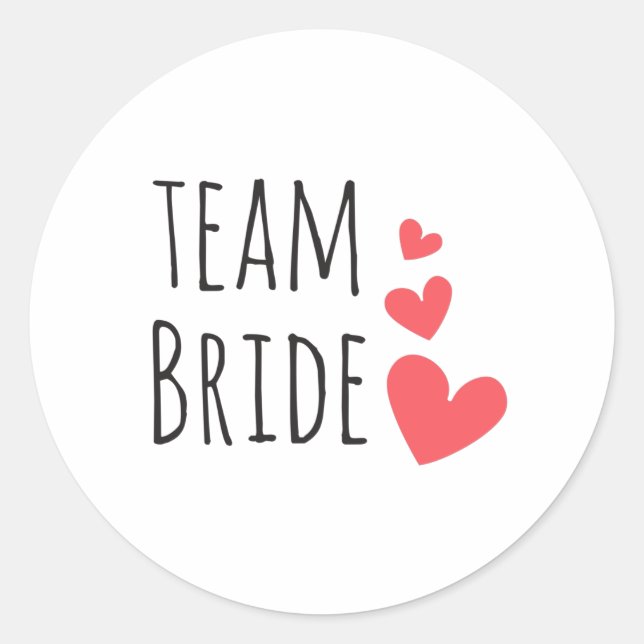 Sticker Rond Équipe de la mariée (Devant)