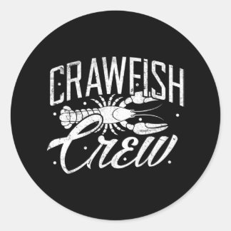 Sticker Rond Équipe de langoustes Cajun Boil Crayfish Festival