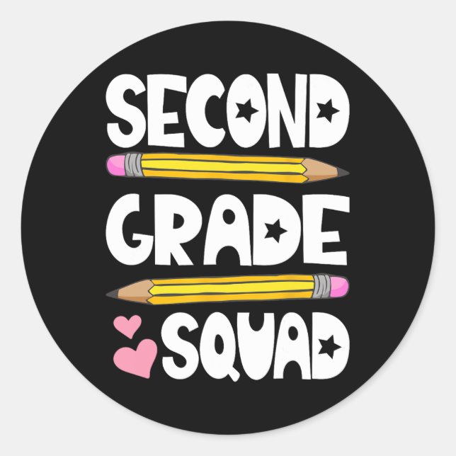Sticker Rond Équipe De L'Équipe De L'École De Retour À L'École  (Devant)