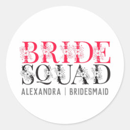 Sticker Rond Équipe de mariée | Demoiselle d'honneur de fête de