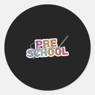 Sticker Rond Équipe de maternelle équipe pré-maternelle équipag