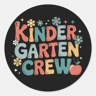 Sticker Rond Équipe de maternelle rentrée scolaire Enseignant