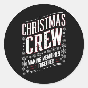 Sticker Rond Équipe de Noël Famille Équipe de Noël Correspondan
