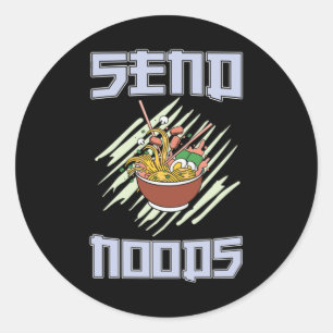 Sticker Rond Équipe de Ramen Lover   cadeau parfait