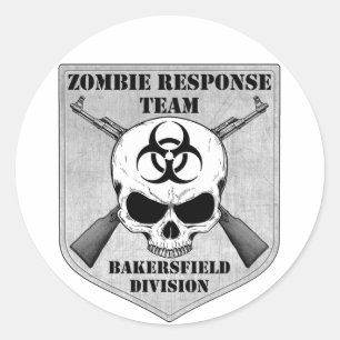 Sticker Rond Équipe de réponse de zombi : District de