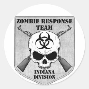 Sticker Rond Équipe de réponse de zombi : Division de l'India