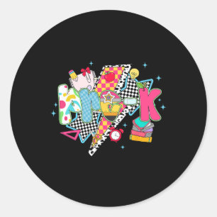 Sticker Rond Équipe de rêve pré-maternelle chic École maternell