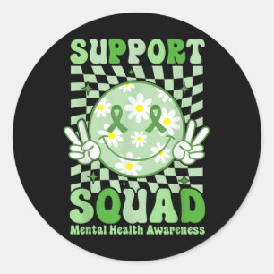 Sticker Rond Équipe de soutien à la motivation Sensibilisation