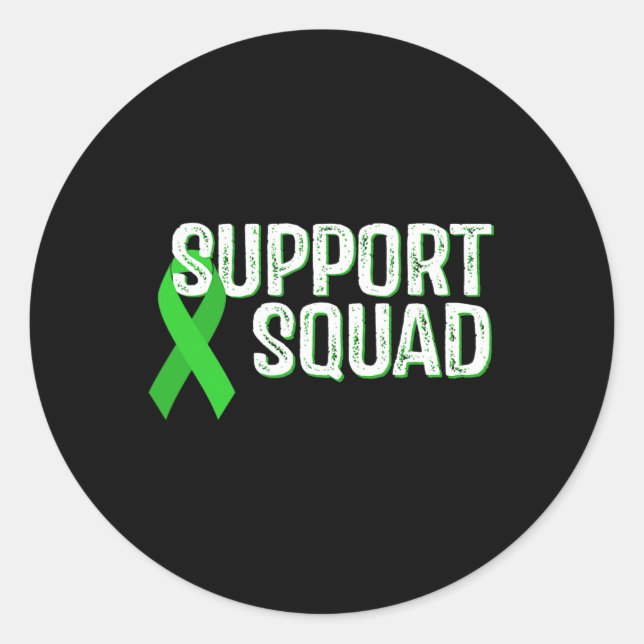 Sticker Rond Équipe de soutien à la sensibilisation aux maladie (Devant)