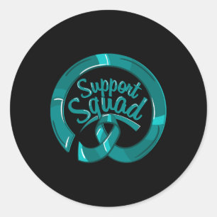 Sticker Rond Équipe de soutien à la sensibilisation aux maladie