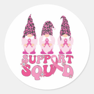 Sticker Rond Équipe de soutien des gnomes Sensibilisation au ca