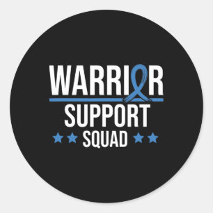 Sticker Rond Équipe de soutien des guerriers Sensibilisation au