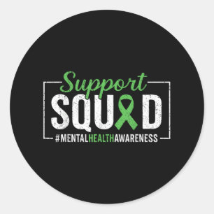 Sticker Rond Équipe de soutien en motivation Sensibilisation à 