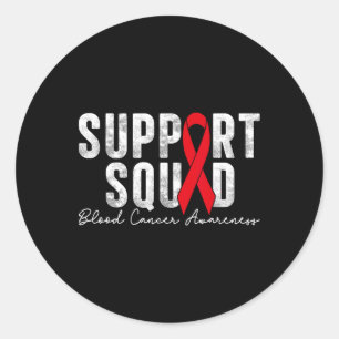 Sticker Rond Équipe de soutien motivationnel rétro Cancer du sa