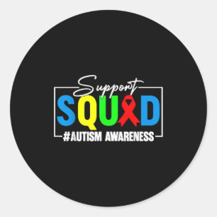 Sticker Rond Équipe de soutien pour la sensibilisation à l'auti