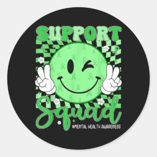 Sticker Rond Équipe de soutien Sensibilisation à la santé menta