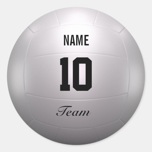 Sticker Rond Équipe de volley-ball (Devant)