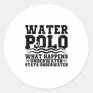 Sticker Rond Équipe de water-polo   Cadeaux d'entraîneurs sport