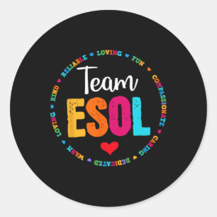 Sticker Rond Équipe d'enseignants de retour à l'école - Équipe