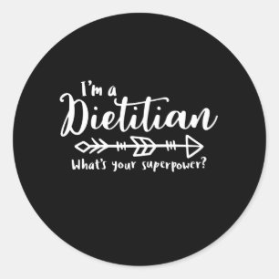 Sticker Rond Équipe diététiste, conception diététique
