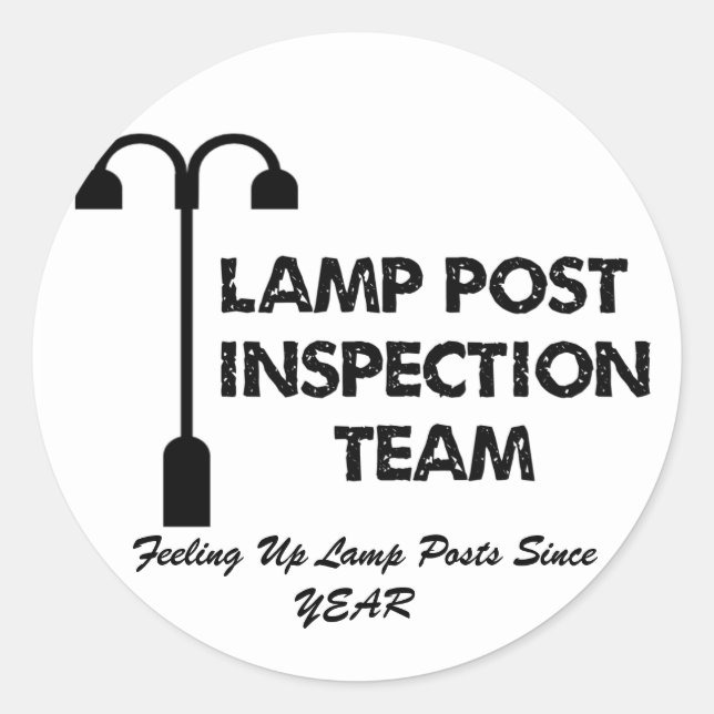 Sticker Rond Équipe d'inspection des lampes (Devant)
