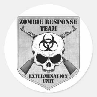Sticker Rond Équipe d'intervention de Zombie