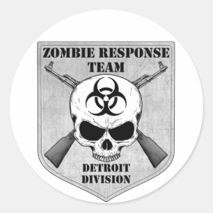 Sticker Rond Équipe d'intervention de Zombie : Division Détroit