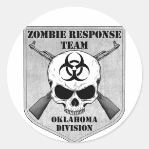 Sticker Rond Équipe d'intervention de Zombie : Division Oklahom