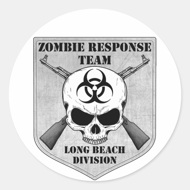 Sticker Rond Équipe d'intervention de Zombie : Long Beach Divis (Devant)