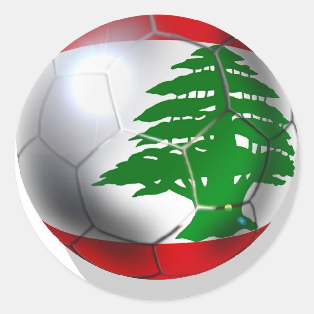 Sticker Rond Équipe du Liban de football des Cèdres (Devant)