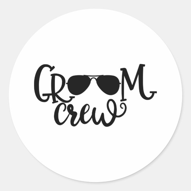 Sticker Rond Équipe du marié pour mariage (Devant)